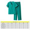 Herren Damen Scrub Set Krankenschwester Kostüm mit Taschen V-Ausschnitt T-Shirt Atmungsaktives Oberteil Jogginghose Uniform