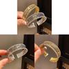 Geometric Zircon Round Multilayer Open Cuff Bracelet For Fashion Women