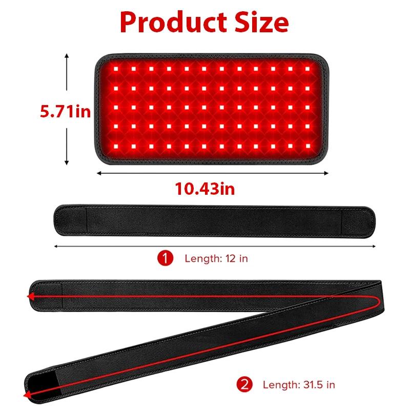 USB Red Light Relaxation Strap,660&850nm Near-infrared Light,Relieve Muscles Waist Neck Shoulder Hand Wrist Chin Pad HealthCare