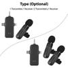 Wireless Lavalier Microphone System Dual Microphone Noise Reduction  Built in DSP Chip 2.4GHz Wireless Transmission