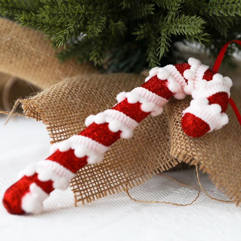 Weihnachts-Zuckerstangen Dekoration Weihnachtsbaum Roter Hängender Anhänger Große Ornamente 2025 Zuhause Silvester Party Dekorationen 1 Stück