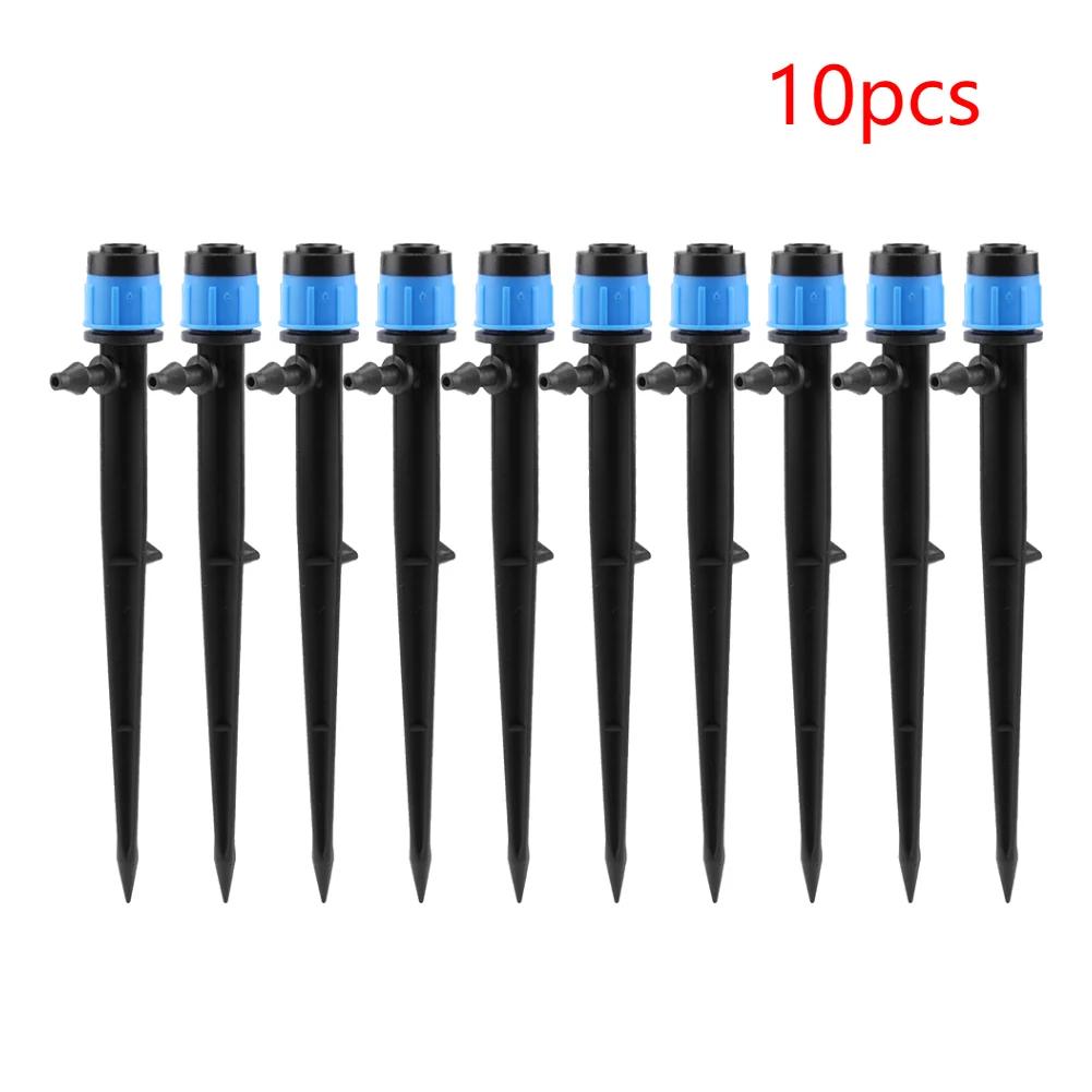 

150-10 шт. Регулируемая 8-отверстная капельница с шипами, садовый разбрызгиватель, капельное орошение, колышки-эмиттеры, устройство для полива сада и теплицы