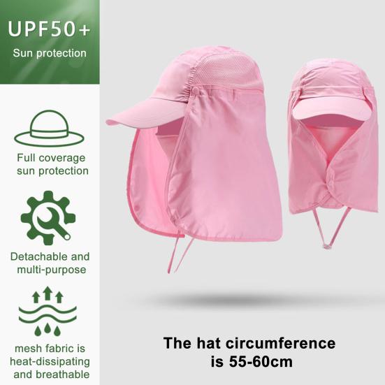 Yousheng Fishing Hat Sun Protection Wide Brim Breathable Mesh Design Sun Hat with Shawl Outdoor Activities Cycling Sunshade Hat