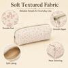 Pencil Case: 4-Piece Portable Cotton Pouch Cute Floral Design - Vintage Art Stationery Set for Kids