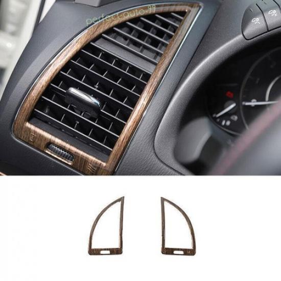 For Nissan Armada Y62 17-2024 Brown Wood Grain L&R AC Air Outlet Vent Cover