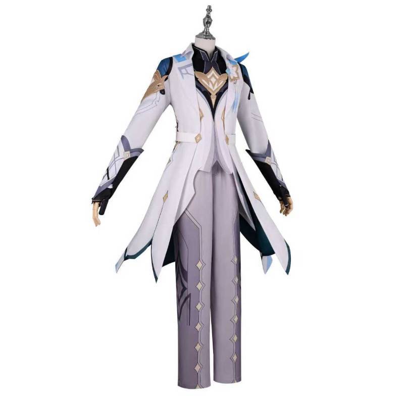 Disfraz Cosplay de Lumine Aether de Genshin Impact con Tejido de Poliéster para Role Play de Anime