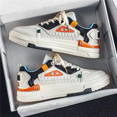 Men's Shoes Summer Breathable Youth National Tide Shoes Versatile Sports and Leisure Board Shoes Men's Thick Soles Heightening Small White Tide Shoes