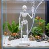 With Pipe Suction Cup Dancing Skeleton Aquarium Bubbler  Aquatic Products