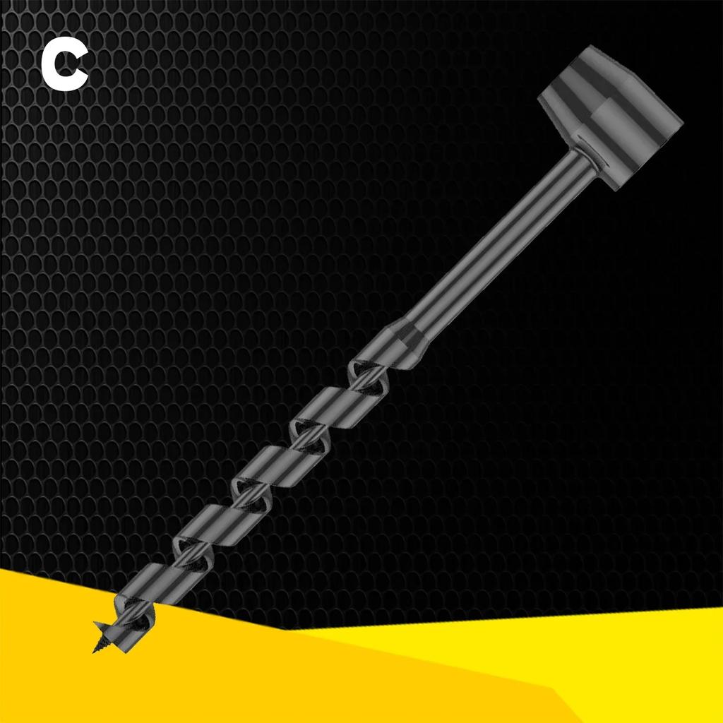 Hand Wood Punch Manual Auger Drill Bush-Craft Carbon Steel Portable Survival Bit