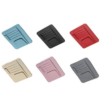 Cuir PU Porte-Lunettes pour Pare-Soleil de Voiture Support Lunettes Plaque Pare-Soleil Auto Étui à Lunettes de Soleil Porte-Carte Stylo
