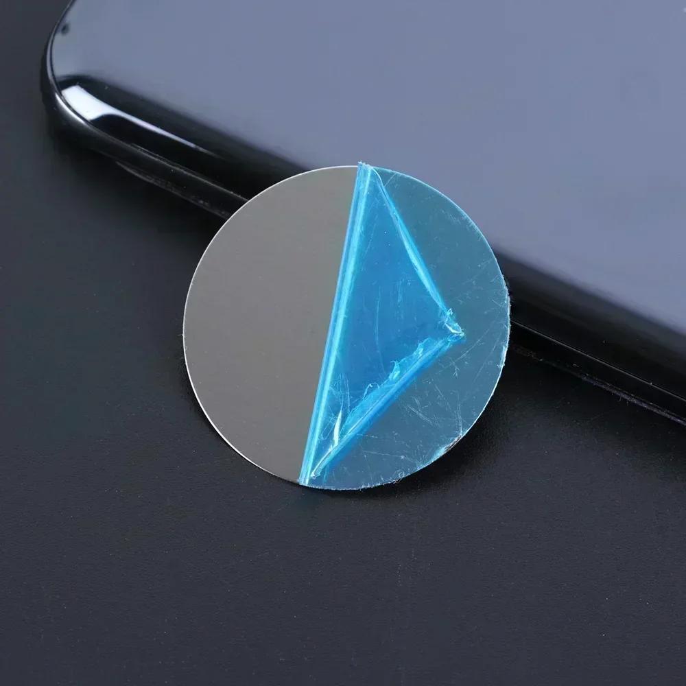 1/100pc Magnetic Metal Plate Disk Iron Sheet Car Phone Holder Stickers Magnet Tablet Desk Phone Car Stand Mount Round for IPhone