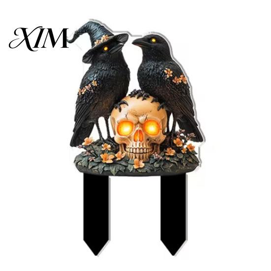 Holiday Home Decorations Halloween Ground Stake Garden Art, Decorative Acrylic Yard Sculpture, Waterproof Signs Sign, Weather Resistant Lawn Ornament