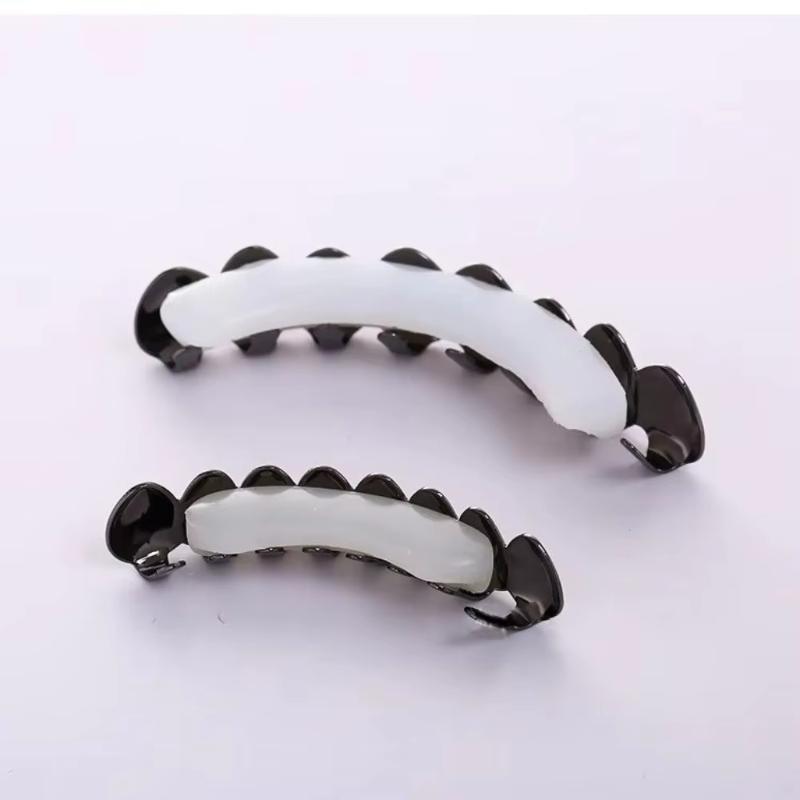 1/2 Pcs Glossy Finish Eco Friendly Copper Top Bottom Teeth Grillz Set Anti Slip Silver Gold Teeth Jewelry Cosplay