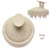 Wheat Straw Scalp Massager: Soft Rubber Shampoo Brush for Men & Women