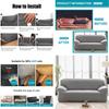 Stretch Sofa Slipcover Spandex Soft Couch Cover Washable Furniture Protector with Elastic Bottom for Kids Dog Pets 1 Piece