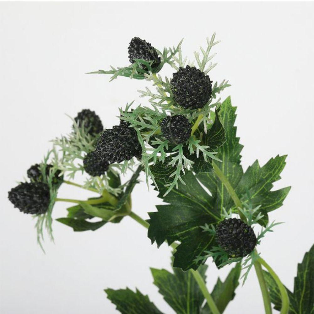 DIY Raspberry Artificial Plant Green Leaves Artificial Raspberry Branches Desktop Ornament