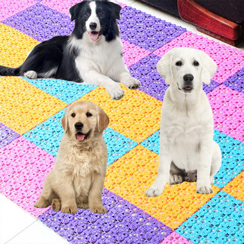 Spleißbare Kunststoffkäfigmatte für Hunde, Katzen, Kaninchen, Hohlloch-Design, Anti-Fall-Katzenstreumatte