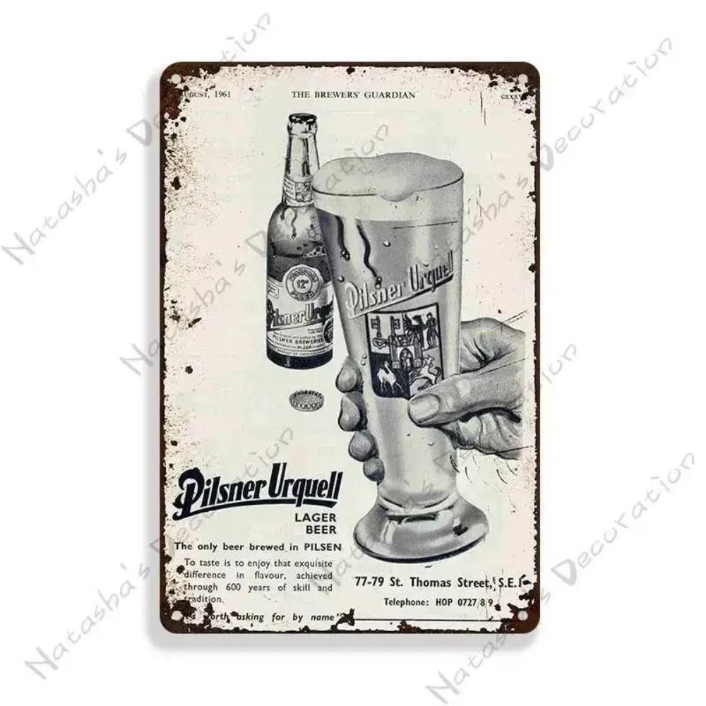 

Tin Sign Retro Beer Poster 30x20 cm Wall Decor Metal Plaque Vintage Bar Man Cave Art
