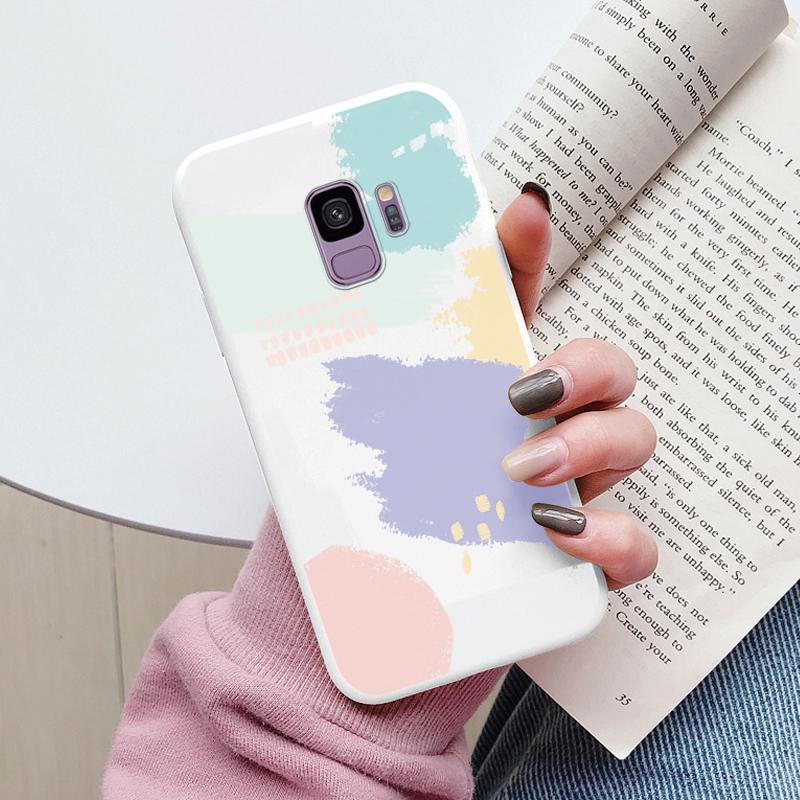 For Samsung Galaxy S9 S 9 Plus Cover Cute Cartoons Heart Cat Soft Silicone Shockproof Phone Case For Samsung S9 S9+ Funda Bumper