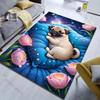 Sleeping Cute Pug Print Carpet for Living Room Bedroom Bedside Sofa Table Floor Mat Home Area Rug Decor for Gifts Large Size