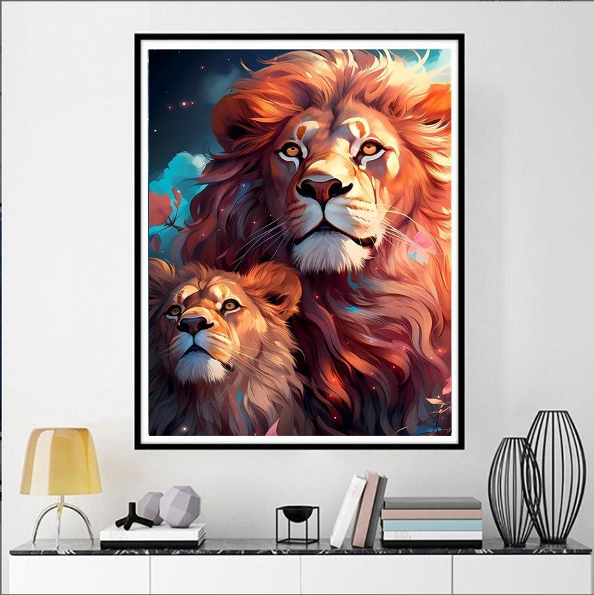 Full 5D Diy Diamond Painting Lion King Comic Diamond Embroidery Full Cross Stitch Home Decor Handmade Gift
