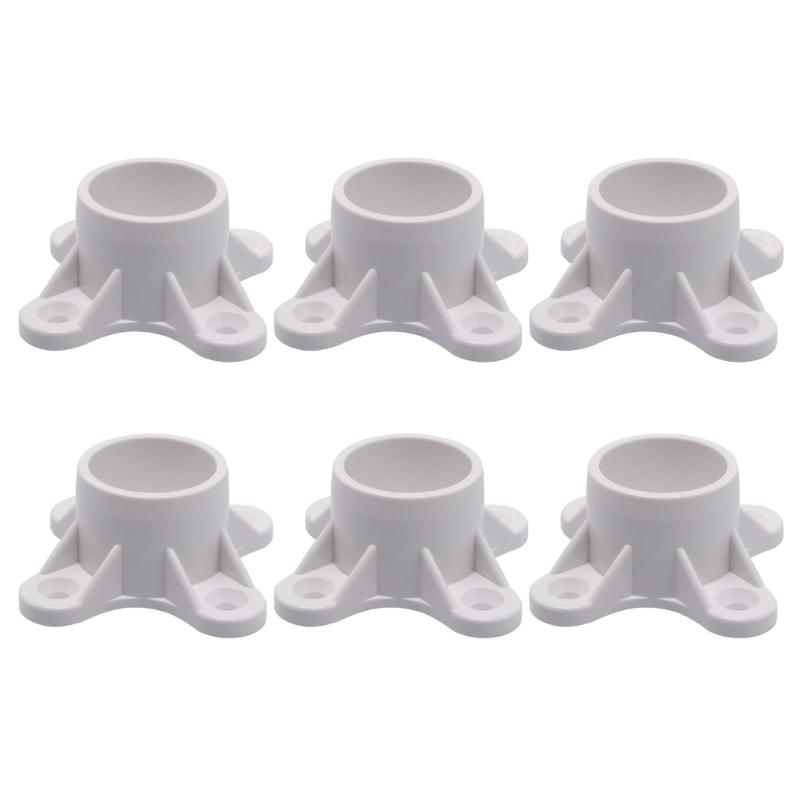 Plastic Flange Caps PVC Pipe End Caps with Screw Holes Flange Connectors Set for Furniture Feet & Storage Rack Projects