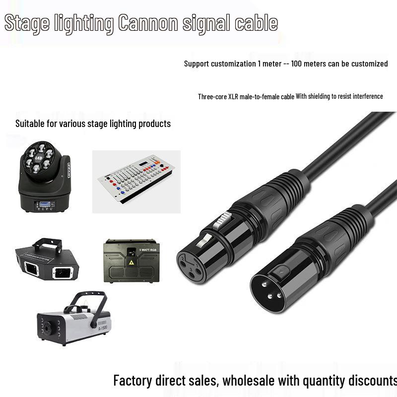 

Canon Three-Core Male to Female Audio Cable for Microphone and Amplifier 1m signal cable (metal Canon head)