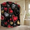 1pc of Valentine's Day Special Edition Shower Curtain, Includes 12 Hooks, 70.87x70.87inch Bathroom Curtain for Home Decoration