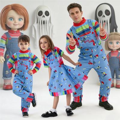 Parent-Child Chucky Cosplay Costume for Halloween Performance & Adult Role-Playing