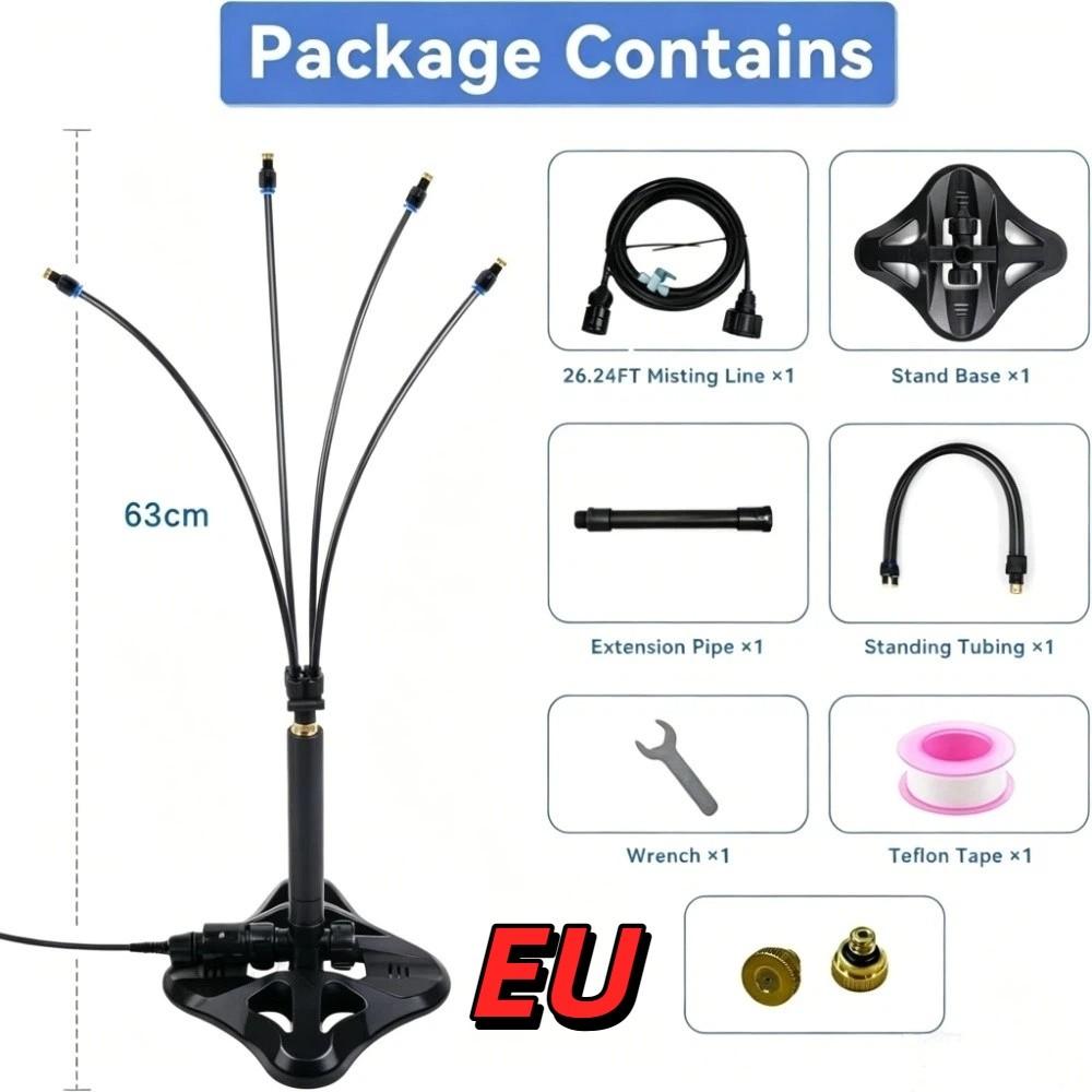 Adjustable Height Misting System Mist Fan Water Misters Cooling Standing Misters BBQ