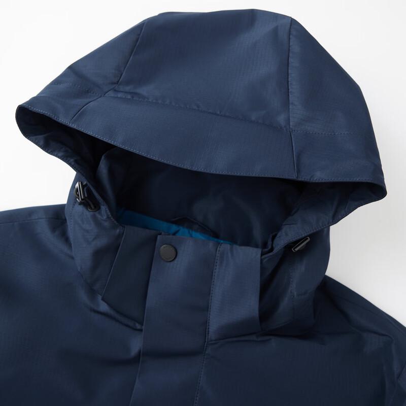 Navigare Men's Removable Hood Subtle Plaid Jacket