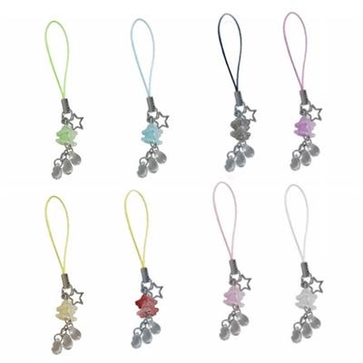 Phonestraps Y2k Phone Charm Beaded Keychain Phone Chain Strap Star Jellyfish Pendant  Bag Accessory