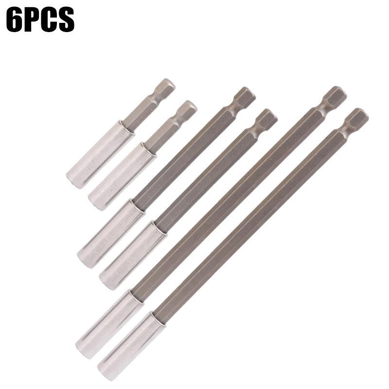 60/100/150mm Hexagonal Shank Extension Connecting Rods 1/4 Magnetic Drill Bit Shank Extension Rod Screwdriver Joint Tool Set