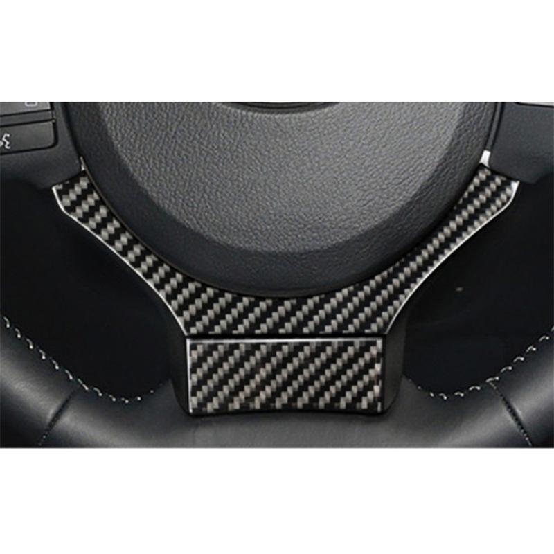 For Lexus IS250 NX200T 300 2015- Car Carbon Fiber Stickers Steering Wheel U-Shaped Cover Trim Strip Carbon Fiber