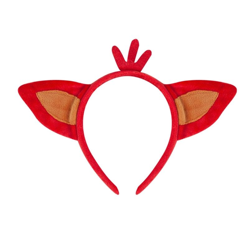 Foxes Costumes Set Foxes Ear Headbands Tail Nose Bowtie Tutu Skirt Animal Cosplay Costumes for Halloween Christmas Party