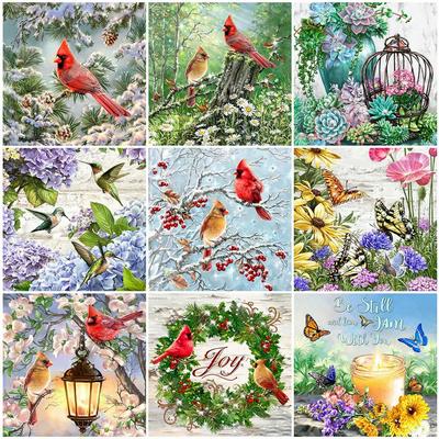 Volle quadratische Diamant-Malerei Vogel Kunst Strass Diamant Stickerei Tier Mosaik Schmetterling handgemachte Geschenk Dekor für Zuhause