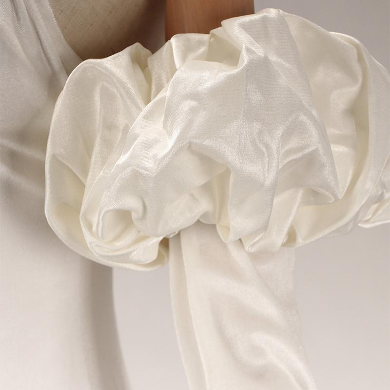 Anime Alien Stage Sua Cosplay Costume Women White Vintage Bowknot Singer Dress Halloween Party Suit