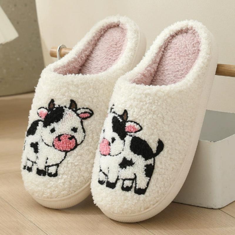 

Зимние женские тапочки домашние мультяшные милые тапочки для девочек для спальни противоскользящая мягкая подошва удобные хлопковые домашние тапочки 42-43