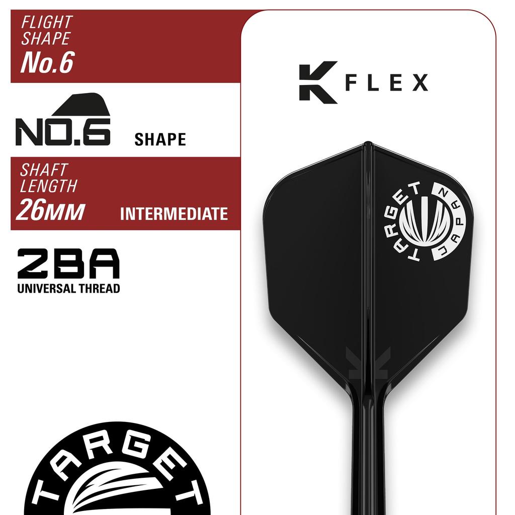 Target Japan PRIME SERIES RAPTOR GEN6 Joji Nishitani Tungsten 2BA Soft Tip Darts 2BA SOFT TIP 6 Shape Flights and 2BA SOFT TIP DARTS 90% K-Flex Set,