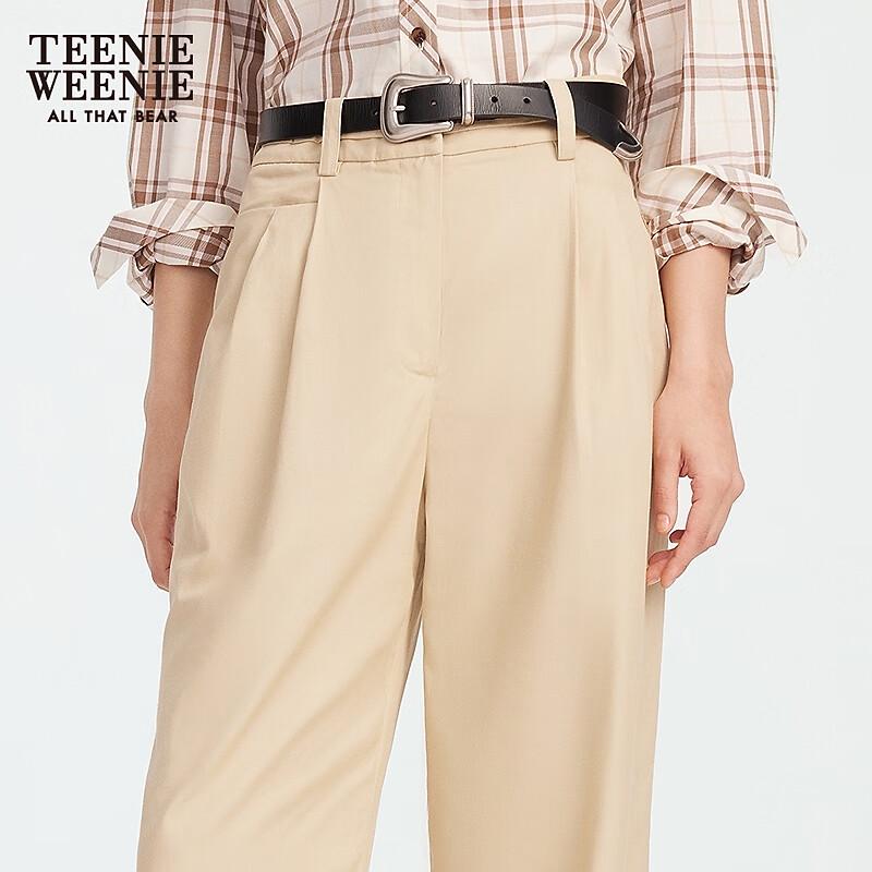 Teenie Weenie Women's Tencel Blend Bear Straight-Leg Casual Pants