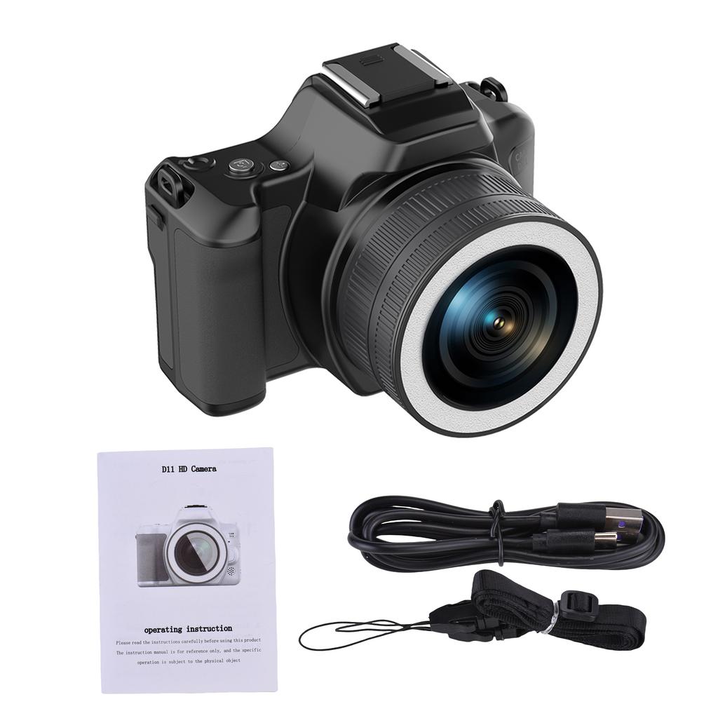16X Zoom Digital Camera 48MP 2.0" Screen 2K Video Recording with Front and Rear Lens Fill Light D11