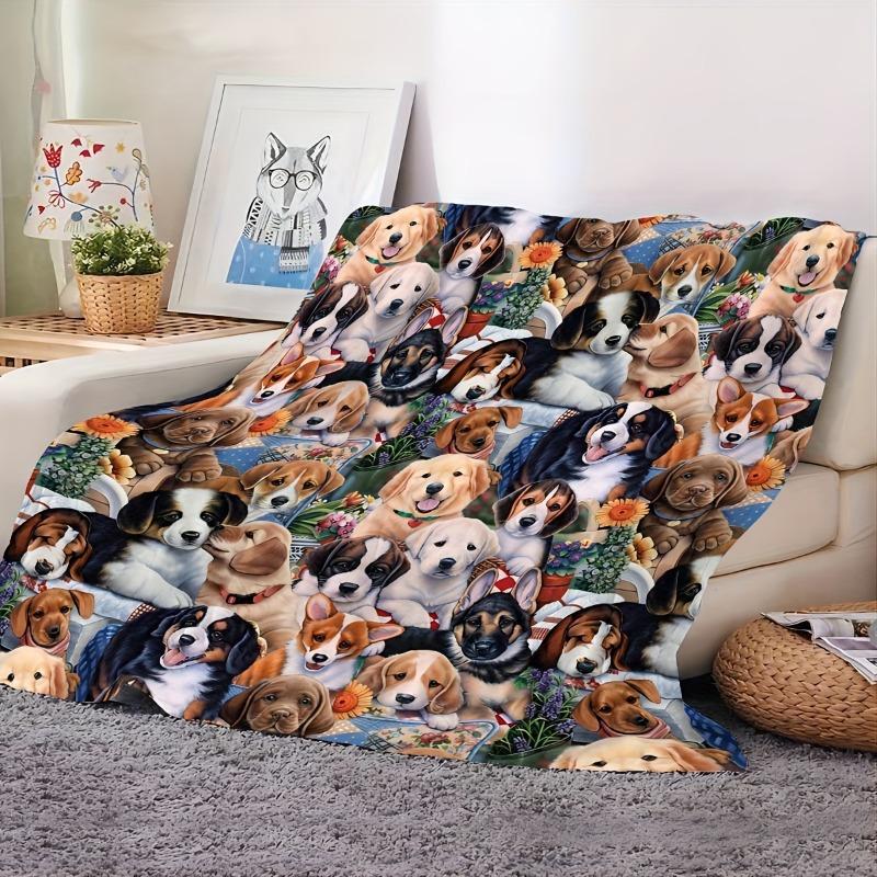 Comfortable Flannel Pet Blanket-Soft and Warm Suitable Sofa Nap Camping Home Decoration Comfortable Birthday Gift Christmas Gift