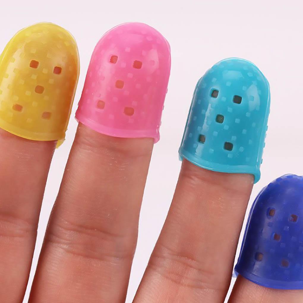 4pc Guitar Playing Left Hand Protector Ukulele Guitar Fingertip Protective Cover