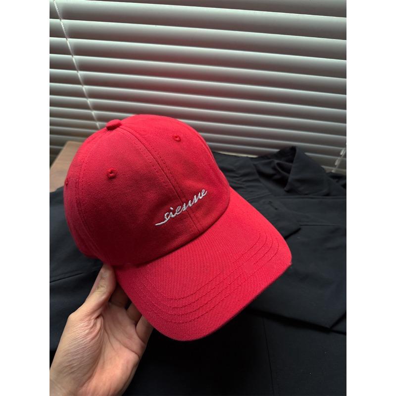 Simple and fashionable versatile letter embroidery baseball cap female couple casual big head circumference cap new hat