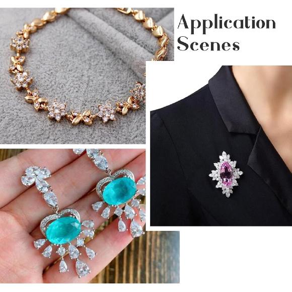 FASHEWELRY 315Pcs Faceted Cubic Zirconia Cabochons Transparent Imitation Diamond Beads Teardrop Shape Crystal Rhinestone Cabochon for DIY Jewelry