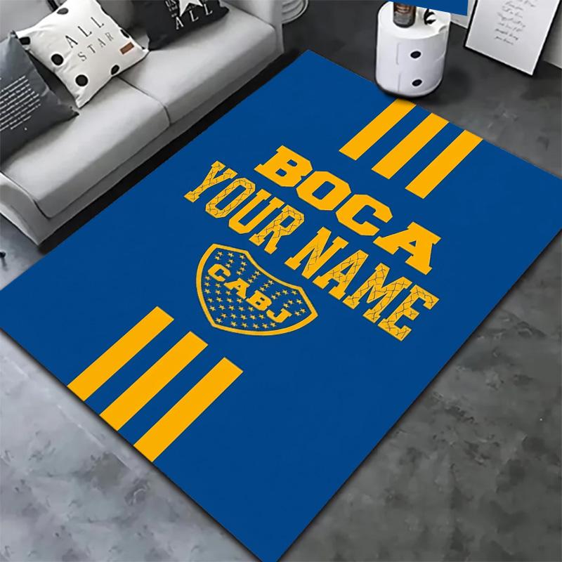 Boca Juniors Crest Custom Name Carpet Rug For Living Room Bedroom Home Sofa Decoration Kids Play Nonslip Floor Mat