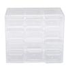 Large Capacity Daily Contact Lens Organizer Wall Mount Desktop Clear Drawer Daily Lens Storage Case 12 Grids Transparent