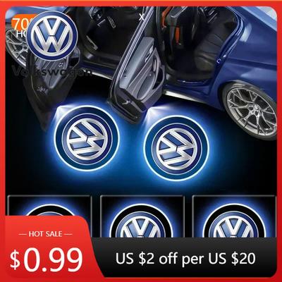 For VOLKSWAGEN VW GTI B5 Cars 2025 Hot For Volkswagen 1/2Pcs Car Door Welcome Lights Laser Projector HD Courtesy Lamp Accessorie
