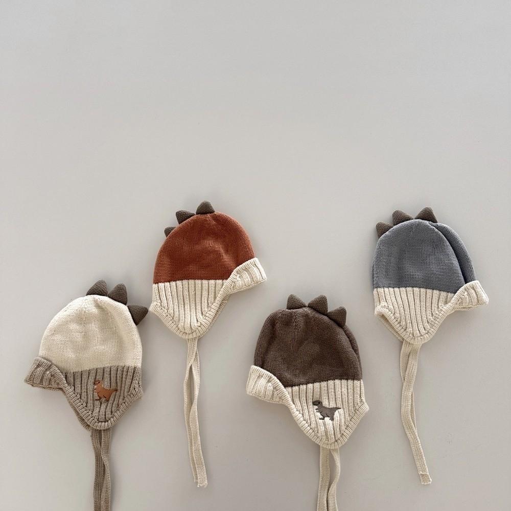 2-6Year Baby Knit Pullover Cap Liner Velvet Children's Hats Warm Ear Protection Hat  Boy Girl