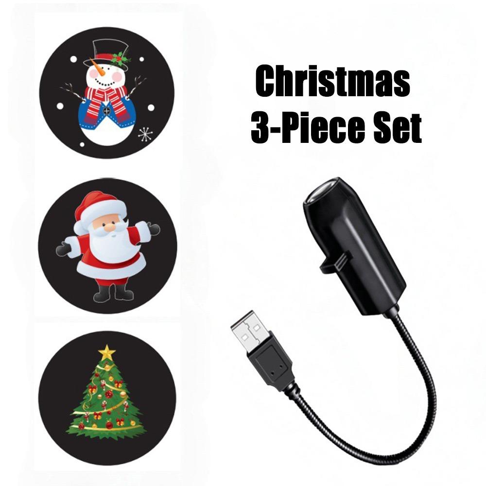 5V USB Powered Christmas Projection Lamp Projector Lamp Atmosphere Creation Space Projector LED Light Ceiling Projection